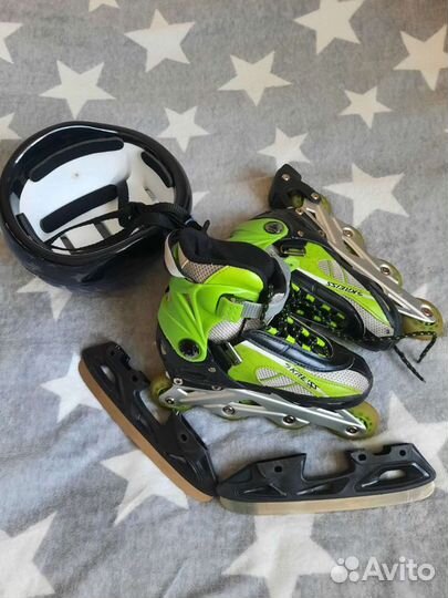 Роликовые коньки детские раздвижные (2в1)