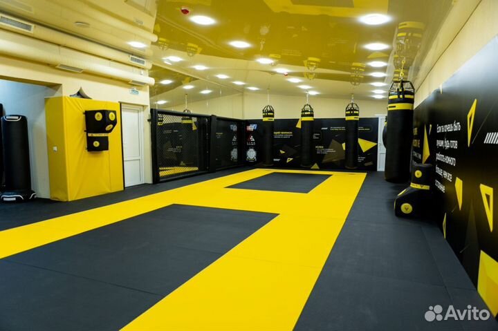 Борцовский ковер 6х6 трехцветный карманы