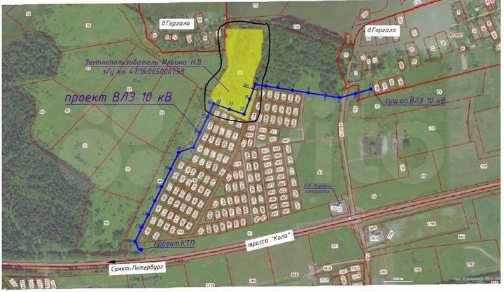 Участок 3,9 га (СНТ, ДНП)