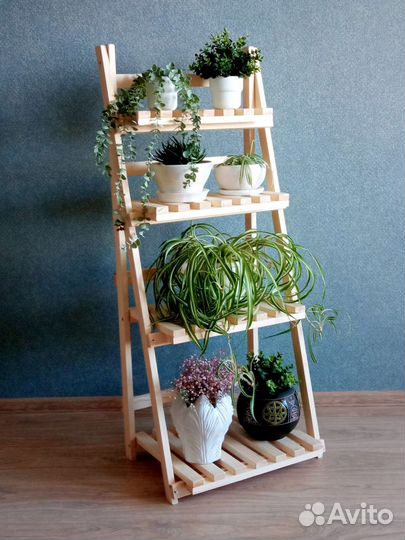 Стеллаж, подставка для цветов деревянная