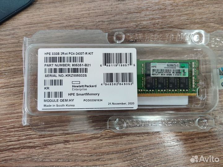 Оперативная память HPE 32Gb DDR4 ECC 809083-091