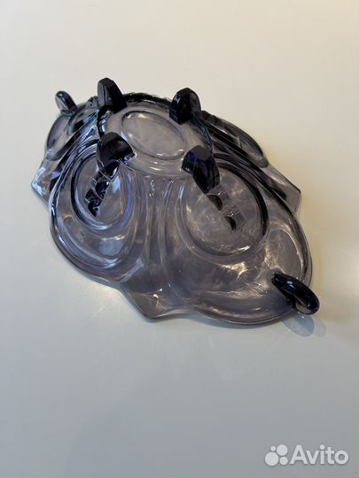 Фруктовница фиолетовое стекло СССР