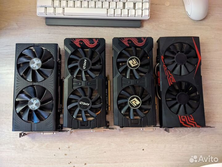 Видеокарты Radeon RX 580 570 470 неисправные