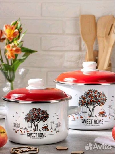 Набор кастрюль 2и3л,Эмаль/сталь, доставка