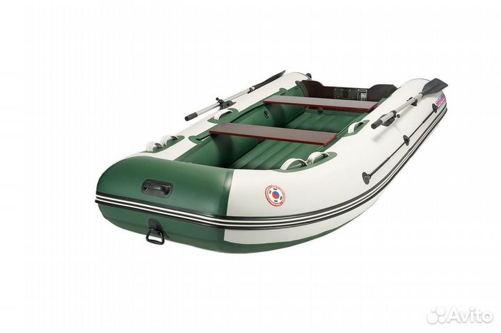 Лодка mishimo lite DF 430 бело-зеленая