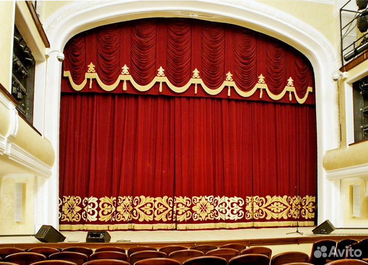 Занавес для сцены, пошив одежды сцены дк, актового