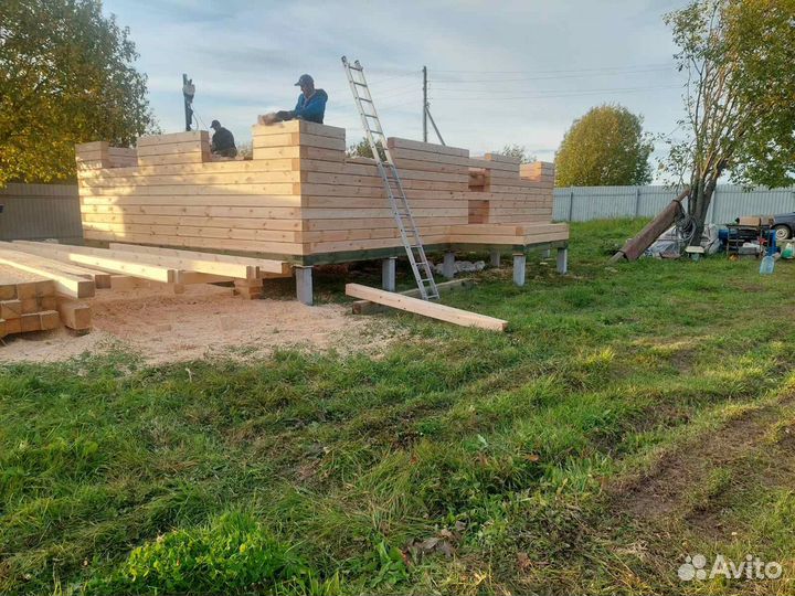 Срубы дома из бруса 6х9 1эт строительство
