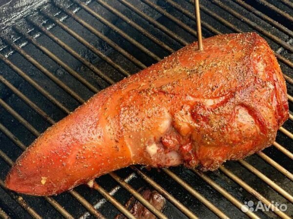 Копченый говяжий язык под «снегом» из хрена