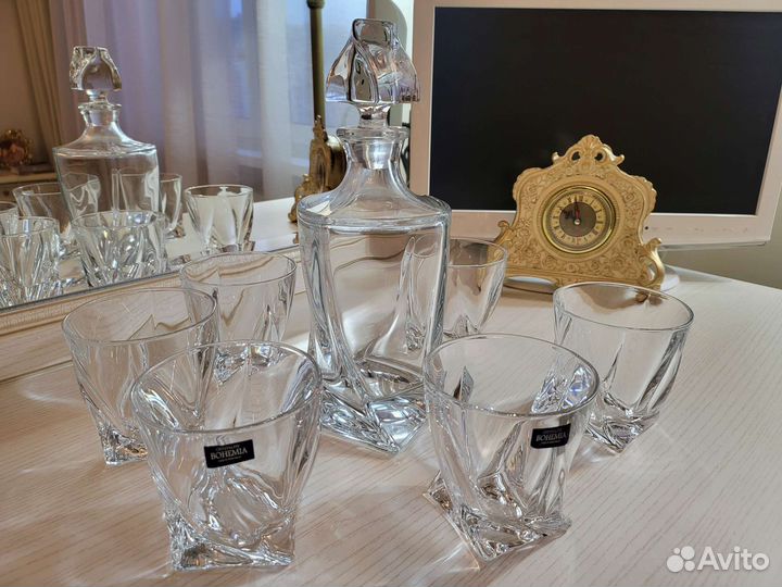 Набор бокалов для виски Crystalite Bohemia Quadro