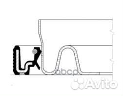 Сальник колен.вала перед. 35x47x6 renault Logan