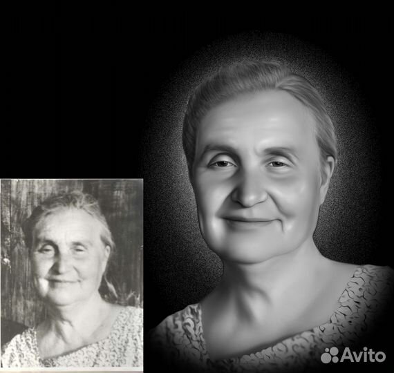 Ретушь фото для гравировки на памятниках