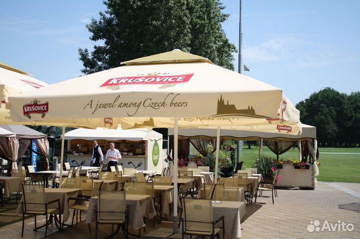 Зонты уличные с центральной опорой 3х3м