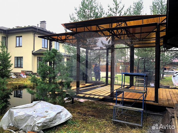 Гибкие окна в загородном доме