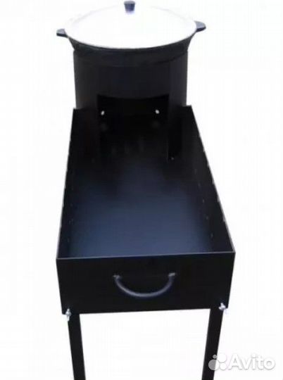 Мангал с печкой на 12 л лист рифленый 3мм