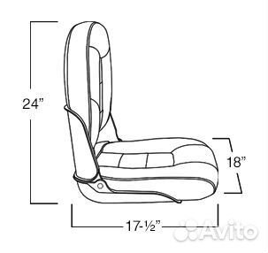 Кресло в катер skipper premium с высокой спинкой