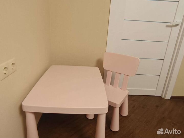 Детский стол и стул IKEA маммут