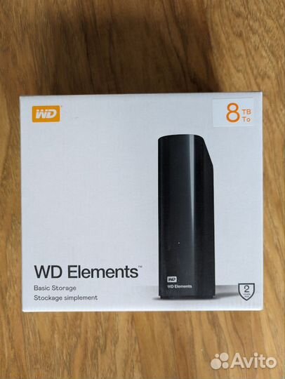 Внешний жесткий диск WD Elements 8Tb