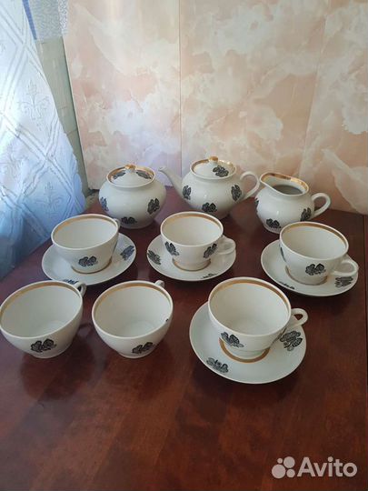 Чайный фарфоровый сервиз СССР