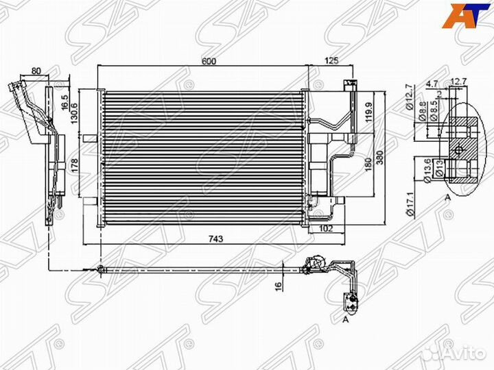 Радиатор кондиционера mazda 3