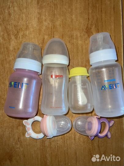 Бутылочки и ниблеры пакетом и по отдельности