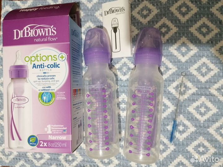Бутылочка +3 комплекта сосок dr browns
