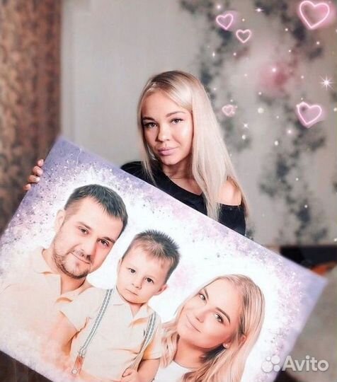 Портрет по фото на холсте в Ростове-на-Дону