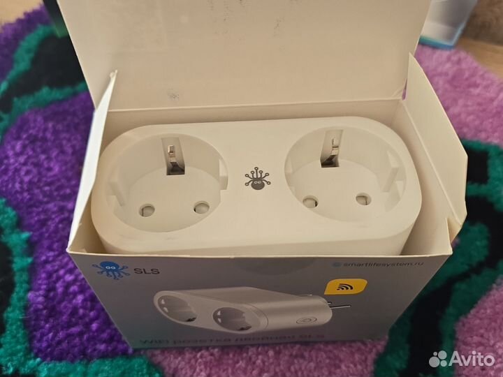 Умная розетка двойная SLS wifi