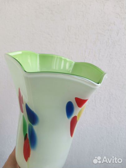 Ваза цветное стекло СССР