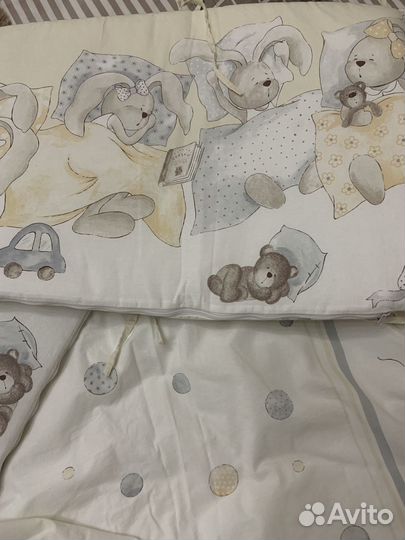 Детское постельное белье с бортиками в кроватку