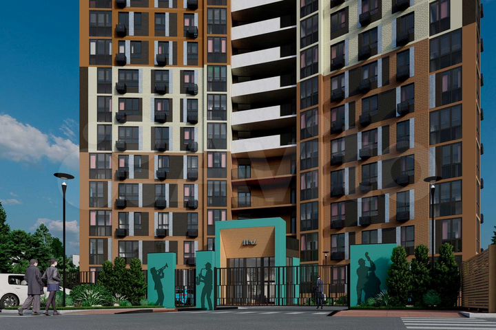 2-к. квартира, 45,5 м², 15/16 эт.