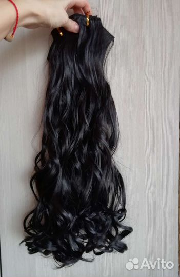 Пряди на заколка, шиньон на крабе