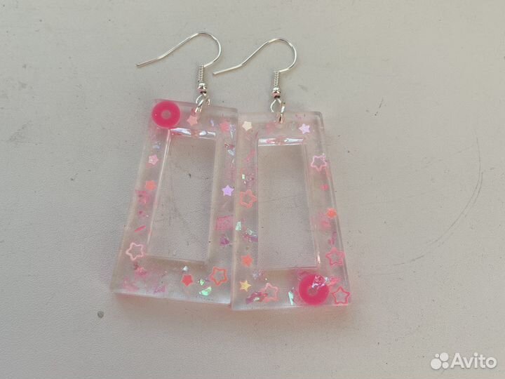 Серьги из эпоксидной смолы
