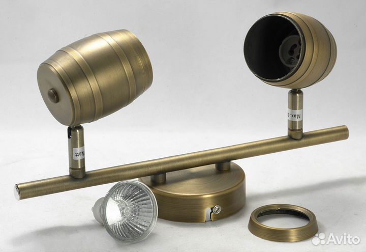 Спот Lussole Loft лофт 2 лампы