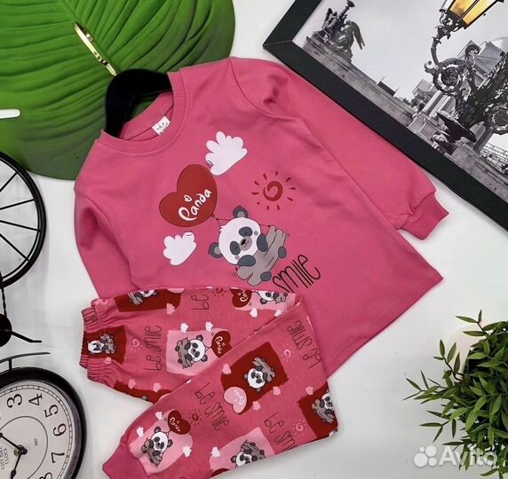 Пижама для девочек, 110-128