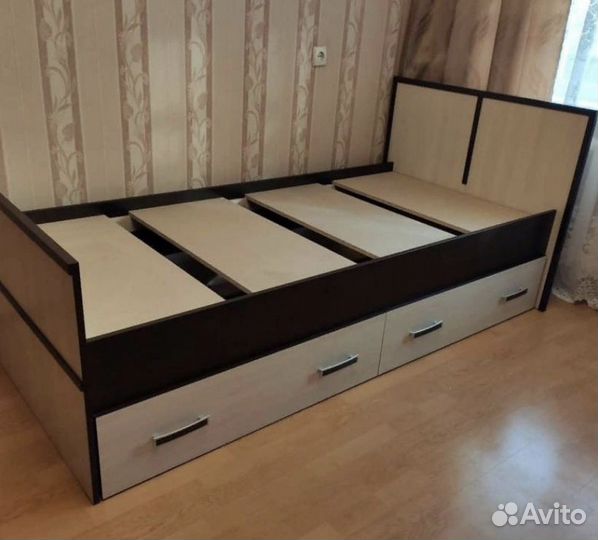 Кровать Сакура 0,9 м. (венге-лоредо)