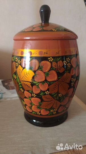 Посуда хохлома бочонок 3 литра