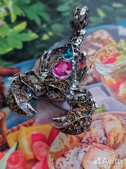 Брошь скорпион большой новая