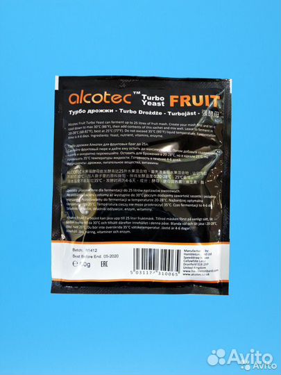 Турбо Дрожжи Alcotec Fruit