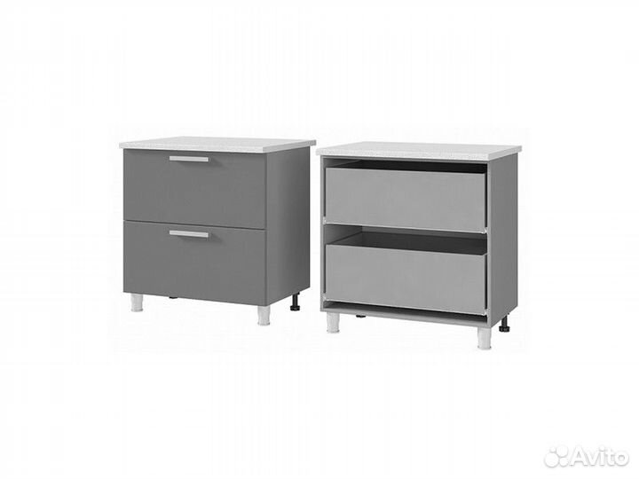 Кухня Крафт тумба 8Р2 корпус белый, фасад 8Р2 ст