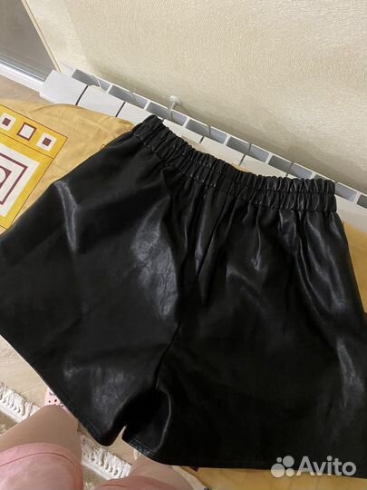 Шорты женские кожаные