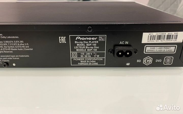 Медиаплеер pioneer bdp 160
