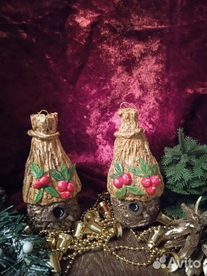 Ватные елочные игрушки