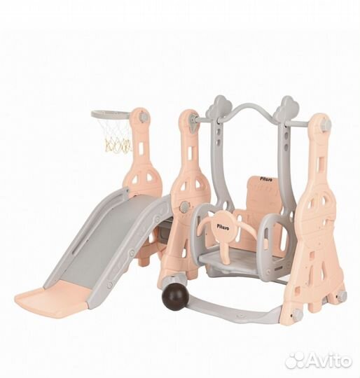 Детская горка с качелями