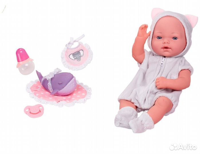 Пупс с аксессуарами 34см новый
