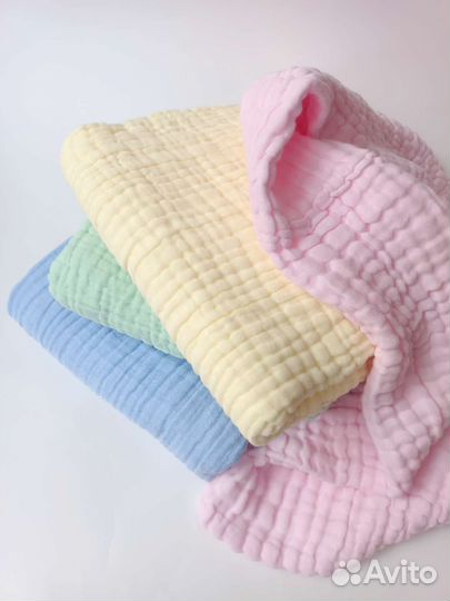 Муслиновый плед пелёнка полотенце новое 4 цвета