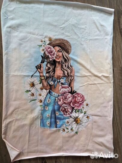 Отрез ткани кулир новый