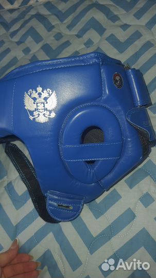 Боксерский шлем clinch синий