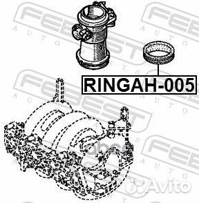 Кольцо уплотнительное впускного коллектора;renault