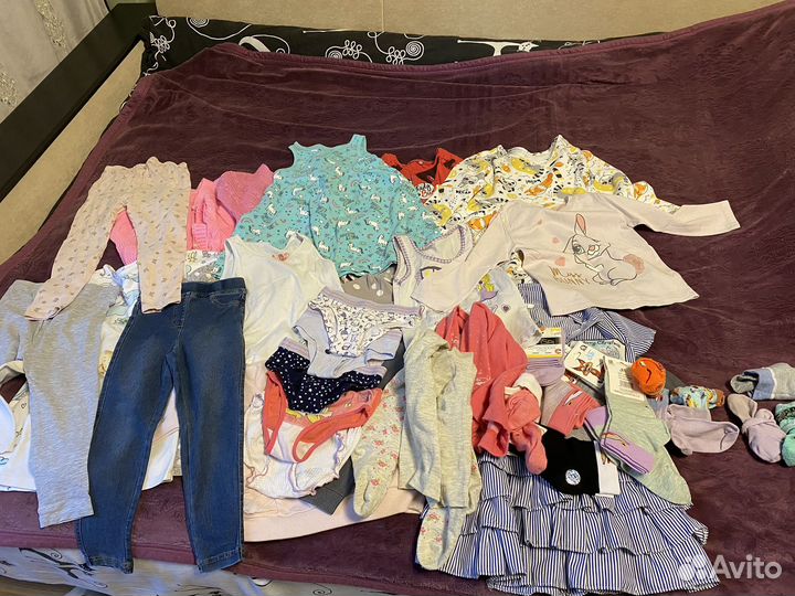 Огромный пакет вещей для девочки 93-98