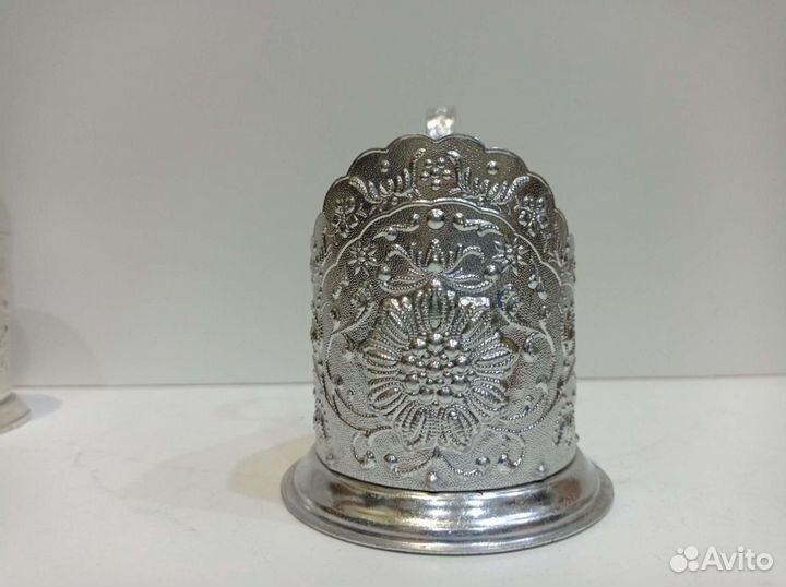 Подстаканники и стаканы с чайными ложками СССР